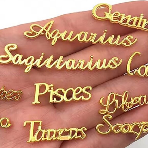 NEW SAGITTARIUS ZODIAC GOLD & SILVER TONE 3D METAL NAIL CHARMS (2PCS) - Picture 2 of 6